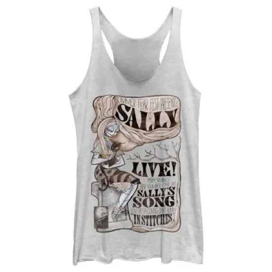 Women's The Nightmare Before Christmas Summer Fear Fest Sally Poster Racerback Tank Top image {3}