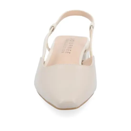 Journee Collection Womens Paislee Sling Back Block Heel Square Toe Flats image {5}