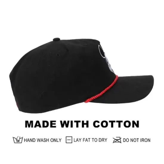 Disney Mickey Mouse Face Black Retro Grandpa Snapback Hat image {4}