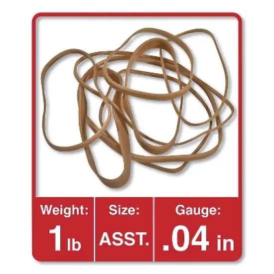 UNIVERSAL Rubber Bands Size 54 Assorted Length Sizes 1lb Pack 00154 image {1}