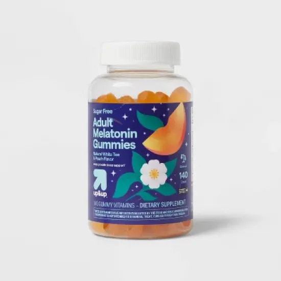 Adult Melatonin Gummies - White Tea/Peach - 140ct - up&up&trade; image {4}