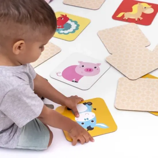 Banana Panda Young Children's Suuuper Size Memory Game - Farm Animals - 24 Pieces image {3}