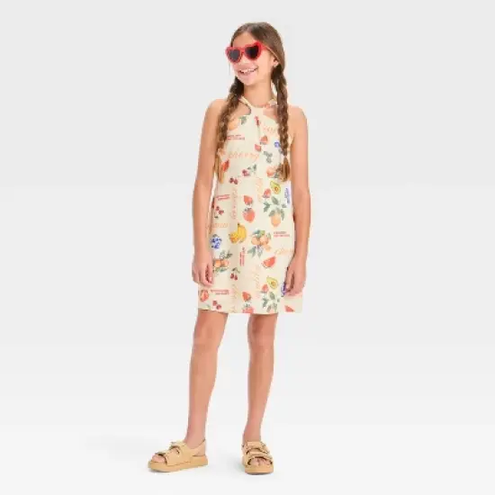 Girls' Printed Halter Slip Dress - art class&trade; image {2}