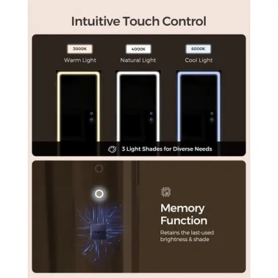 SONGMICS Mirror Jewelry Cabinet Armoire, Wall or Door Mounted Jewelry Storage Organizer, Hanging Lockable Frameless Mirror Cabinet, White image {2}