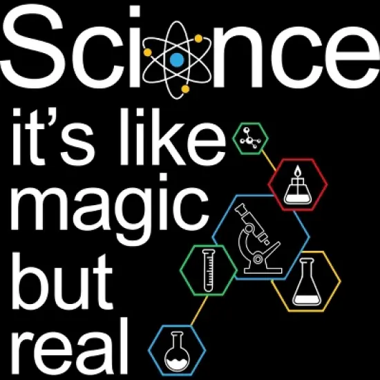 Men's Design By Humans Science - It's Not Magic But Real Science Gift By clickbong T-Shirt image {1}