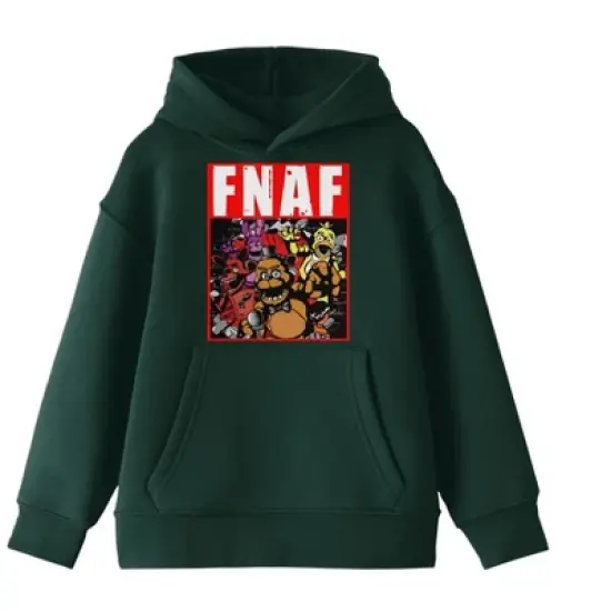 Five Nights at Freddy's Wall Break Boy's Forest Green Sweatshirt image {1}