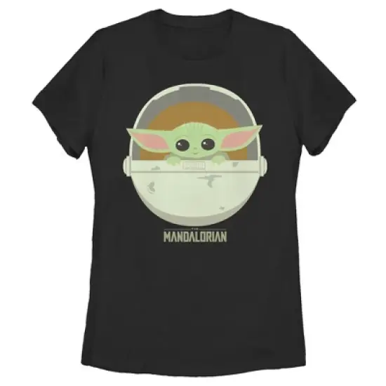 Women's Star Wars The Mandalorian The Child Cartoon Art Bassinet T-Shirt image {2}