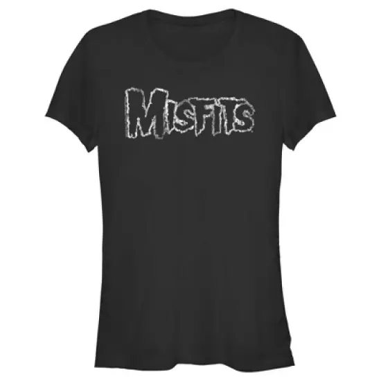 Junior's Misfits Distressed Logo T-Shirt image {3}
