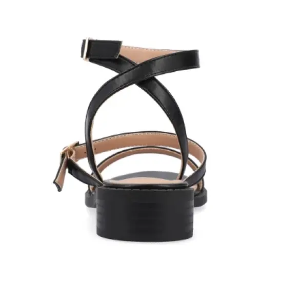 Journee Collection Womens Gigie Ankle Strap Stacked Heel Sandals image {2}