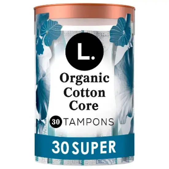L . Organic Cotton Full Size Tampons - Super - 30ct image {13}