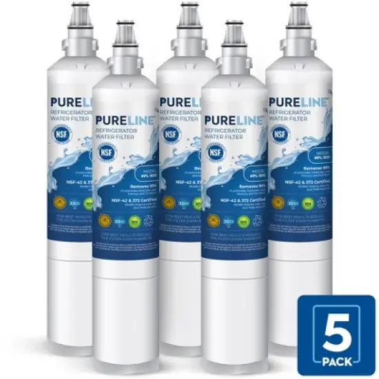 PureLine Replacement for Kenmore 9990, 5231JA2006A, 5231JA2006B, LG LT600P Filters, LSC27931ST Refrigerator Water Filter (5 Pack) image {4}