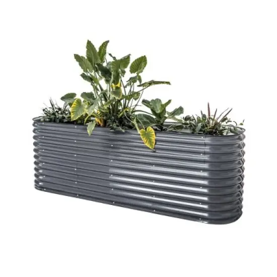 Vego Garden 9-in-1 Modular Rectangular Metal Outdoor Raised Garden Bed 42"x78"x32" image {12}