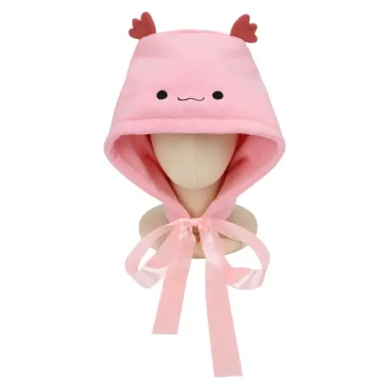 Novelty Beanie 3D Axolotl Hood with Chin Ties Beanie image {4}