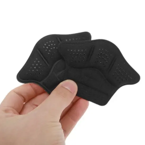 Unique Bargains Thick Heel Pads One Size Black 1 Pair image {4}