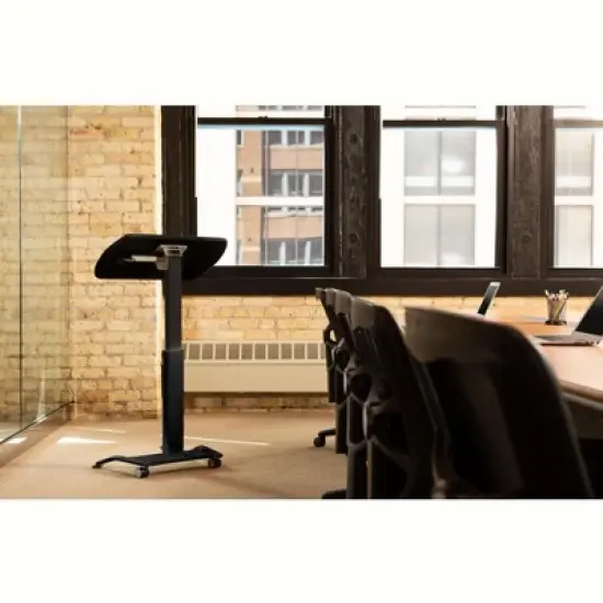 Stand Up Desk Store Pneumatic Adjustable Height Tilting Laptop Lectern Speakers Podium image {1}