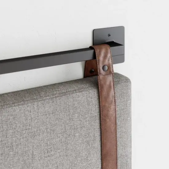 Full/Queen Harlow Kids' Headboard Vintage Brown - Nathan James: Wall Mounted MDF Upholstered Frame image {6}