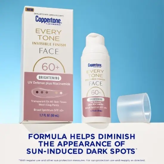Coppertone Brightening Every Tone Face Sunscreen - SPF 60+ - 1.7 fl oz image {2}