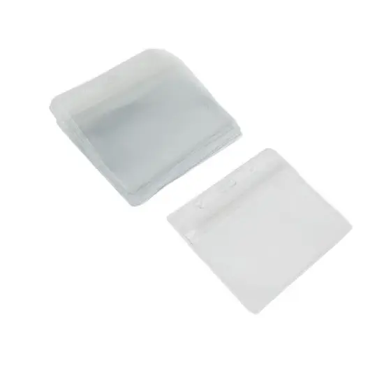 Unique Bargains 10 Pieces Clear Plastic Business Badge Credit Card Holder Case for Staff image {2}