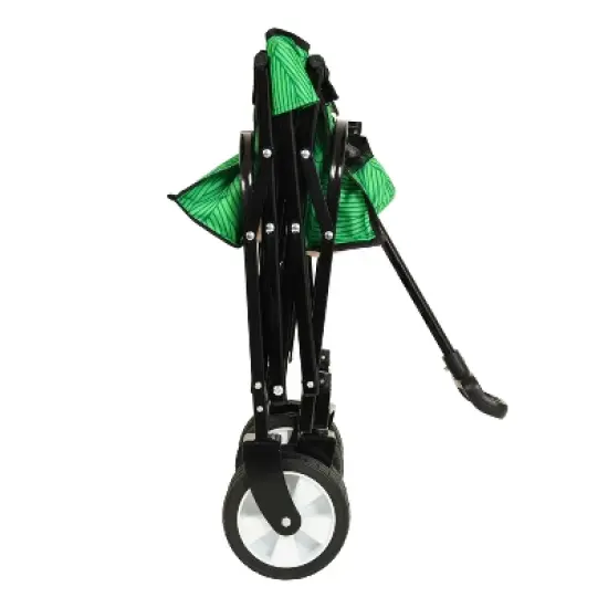 UBSSO Minimeetall Collapsible Outdoor Utility Wagon with Strapping System, Supports 225 lbs, Green Line image {10}