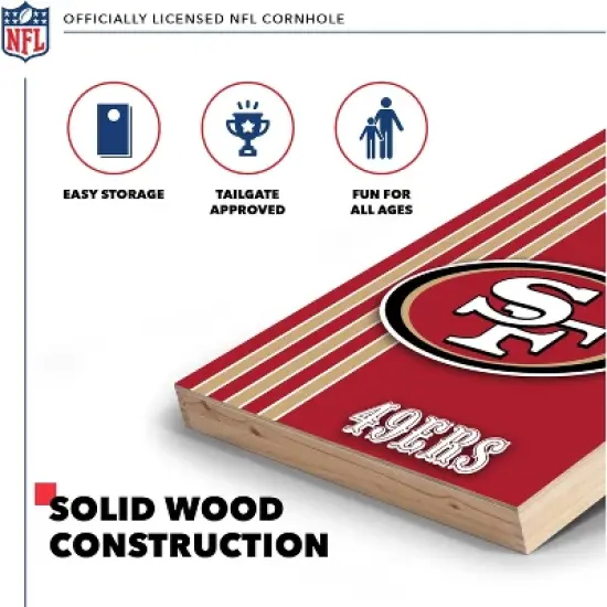NFL San Francisco 49ers 2'x3' Wood Cornhole Set image {2}