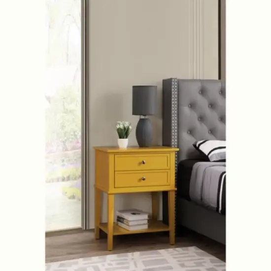 Passion Furniture Newton 2-Drawer Nightstand (28 in. H x 16 in. W x 22 in. D) image {6}