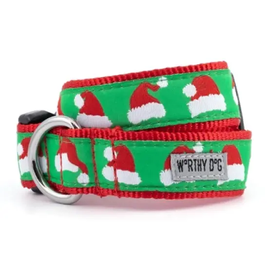 The Worthy Dog Santa Hats Dog Collar image {1}
