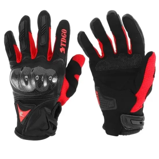 Unique Bargains Motorcycle Gloves Spring Summer Breathable Smartphone Touch 1 Pair image {6}