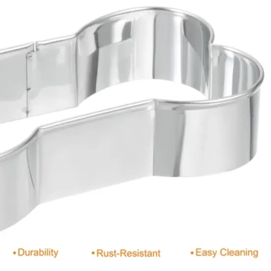 Unique Bargains Baking Versatile Rust-proof Dishwasher Safe Cookie Cutter Set Silver Tone 4 Pcs image {3}