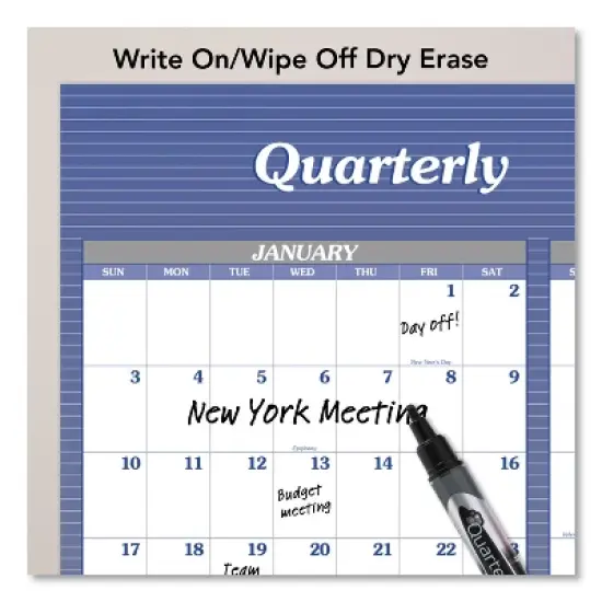 Vertical/Horizontal Erasable Quarterly/Monthly Wall Planner, 32 x 48, 12-Month (Jan to Dec): 2026 image {3}