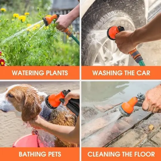 SKONYON Garden Hose Reel Set Heavy-Duty Resin Case for 1/2" Hose image {6}