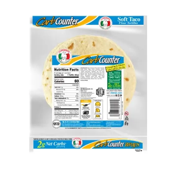 La Banderita Carb Counter Keto Friendly White Tortilla Wraps - 11.9oz/8ct image {1}
