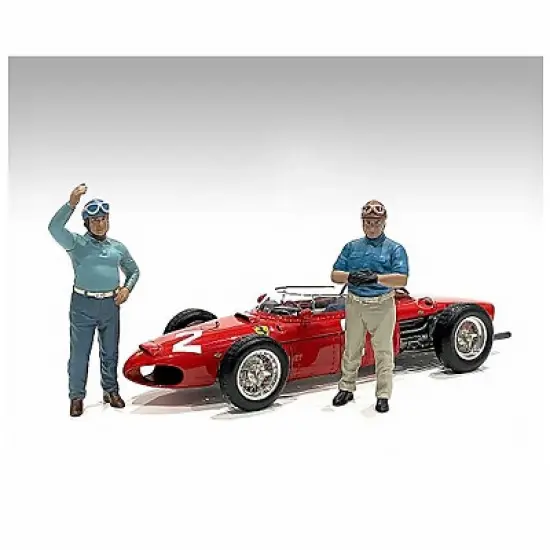 "Racing Legends" 50's Set of 2 Diecast Figures for 1/43 Scale Models by American Diorama image {1}