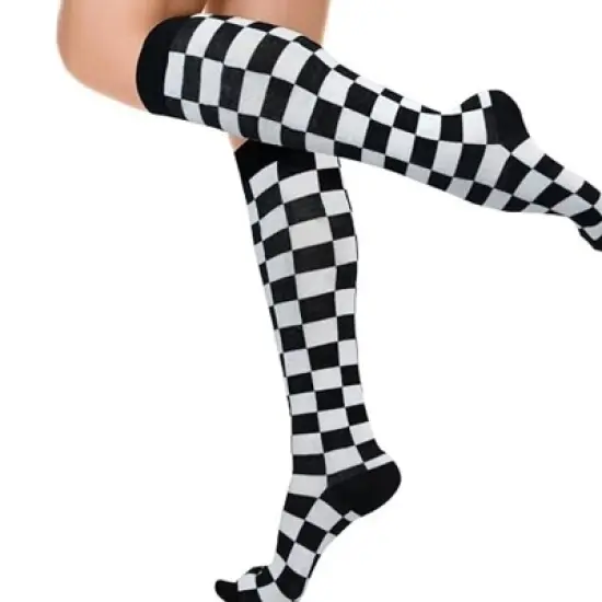 Checker Patterned Knee High Socks from the Sock Panda (Women's Sizes, Adult Medium) image {2}