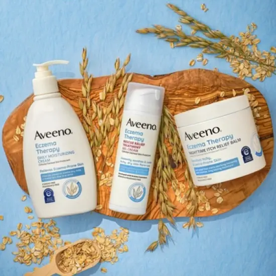 Aveeno Eczema Therapy Rescue Relief Treatment Body Gel Cream for Itchy and Dry Skin - 5 fl oz image {6}