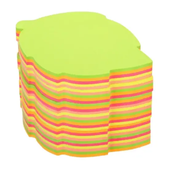 Unique Bargains Multicolored Leaf Shape Sticky Notes 100 Sheets/Pad image {6}