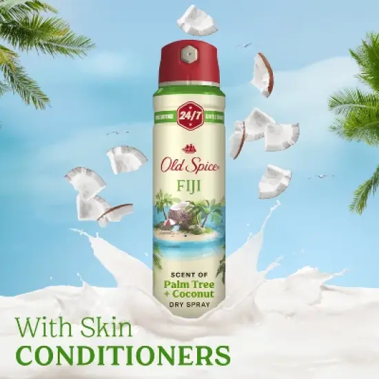 Old Spice Men's Invisible Dry Spray Antiperspirant & Deodorant - Fiji Scent - Fresher Collection - 4.3oz image {6}