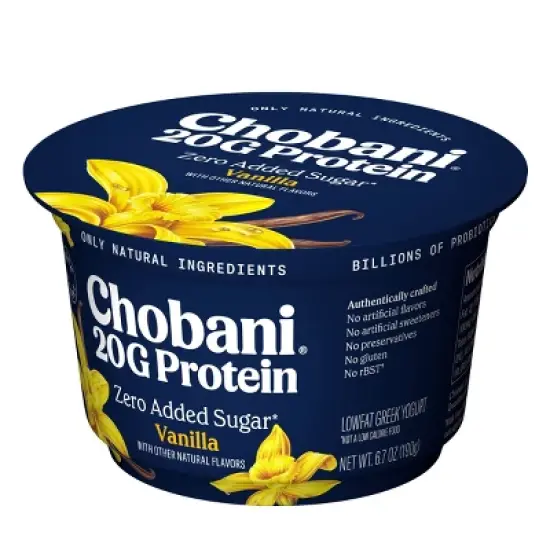 Chobani 20g Protein Vanilla Greek Yogurt - 6.7oz image {2}