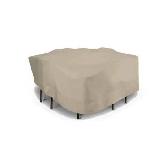 Eevelle 50" Meridian Square Table Fire Pit Cover Khaki image {9}