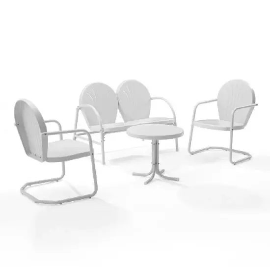 Griffith 4pc Outdoor Conversation Set - White - Crosley image {7}