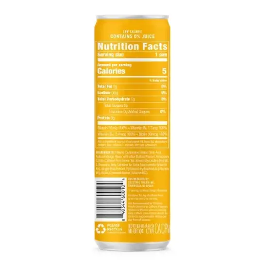 Gorgie Mango Burst Energy Drink - 12 fl oz Can image {3}