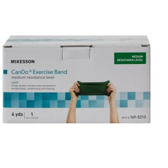McKesson CanDo Exercise Resistance Band Green Medium Resistance 5" x 6 Yd 169-5213, 1 Each image {1}