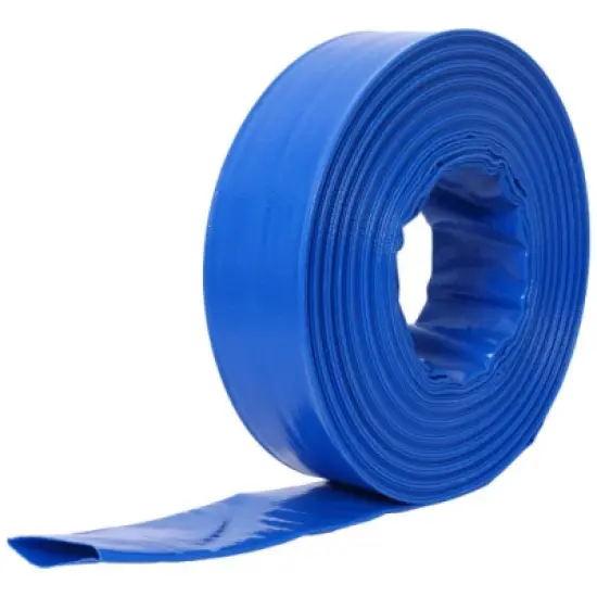Syemin Drip Irrigation 100Ft Heavy Duty Reinforced Pool Backwash Hose for Swimming Drain Pools Water Discharge with Aluminum Camlock, Blue, 2"*2"*2" image {4}