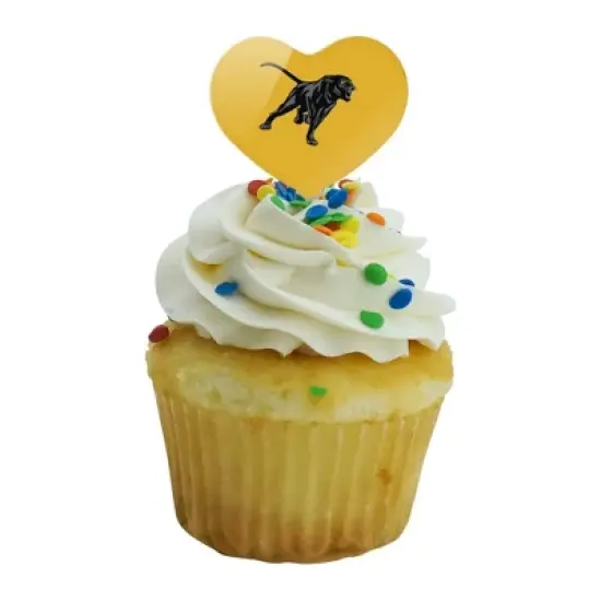 Prairie View A&M Secondary Logo Heart Love Cupcake Picks Toppers Decoration Set of 6 image {4}