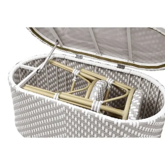 3pc Willa Aluminum & Wicker Patio Conversation Set - miBasics
 image {5}