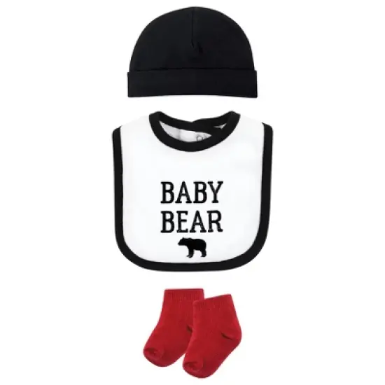 Hudson Baby Unisex Baby Cotton Layette Set, Buffalo Plaid Bear image {2}