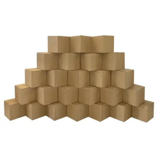 UOFFICE Pack of 25 Corrugated Boxes 5" x 5" x 5" Cube Shipping Boxes image {3}