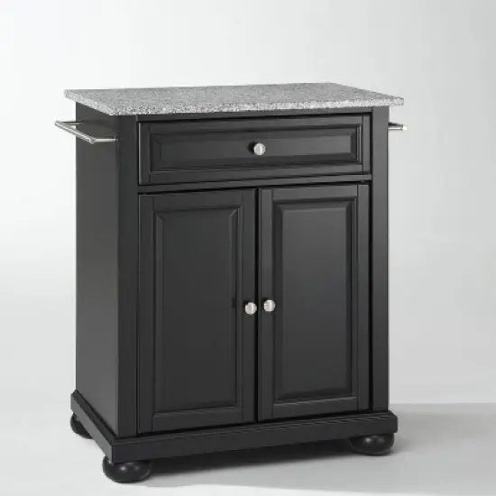 Alexandria Gray Granite Top Portable Kitchen Island/Cart - Crosley image {7}