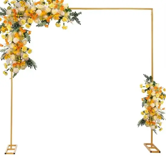 GARPROVM Stylish 6.6FT Square Wedding Arch Stand Arbor for Outdoor Events image {6}