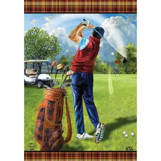 Golf Day Spring Garden Flag 18" x 12.5" Briarwood Lane image {2}