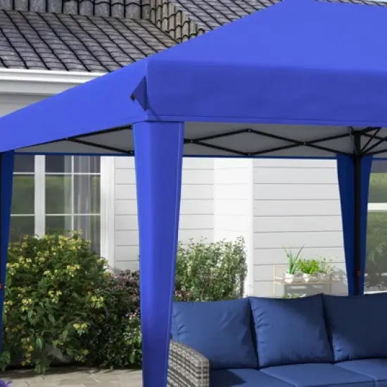 DSVIMOY 10'*20' Pop Up Canopy Tent, Outdoor Instant Gazebo Sun Shade Shelter for Catering, Wedding, Blue, 230.4"*116.4"*106.8" image {4}